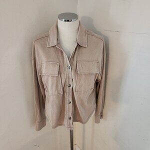 No‎ Boundaries Beige Shacket Junior's Size M